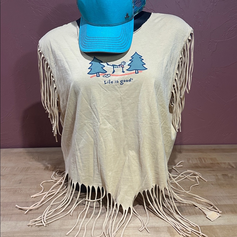 Life Is Good custom Fringe tank